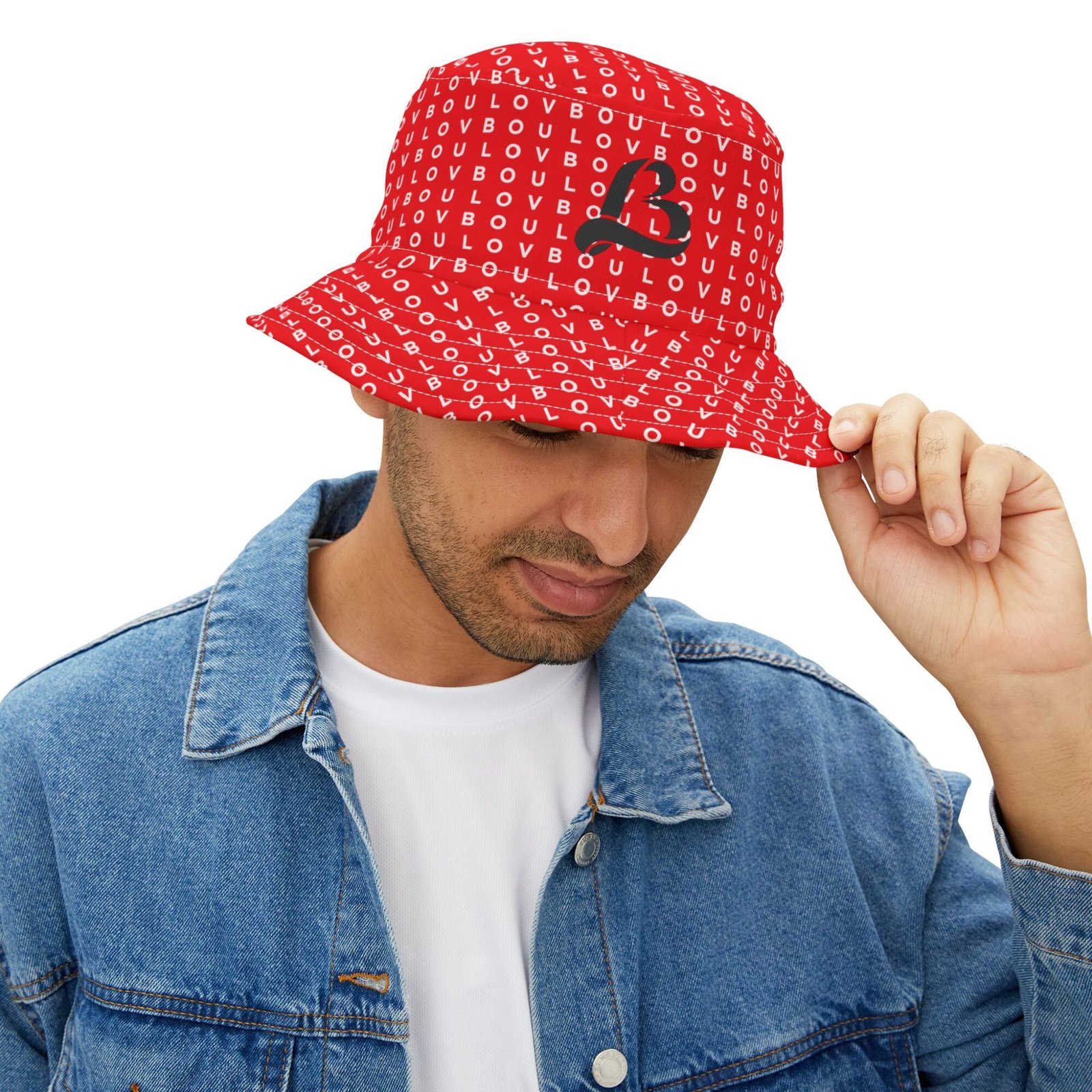 LovBou Stylish Red Bucket Hat