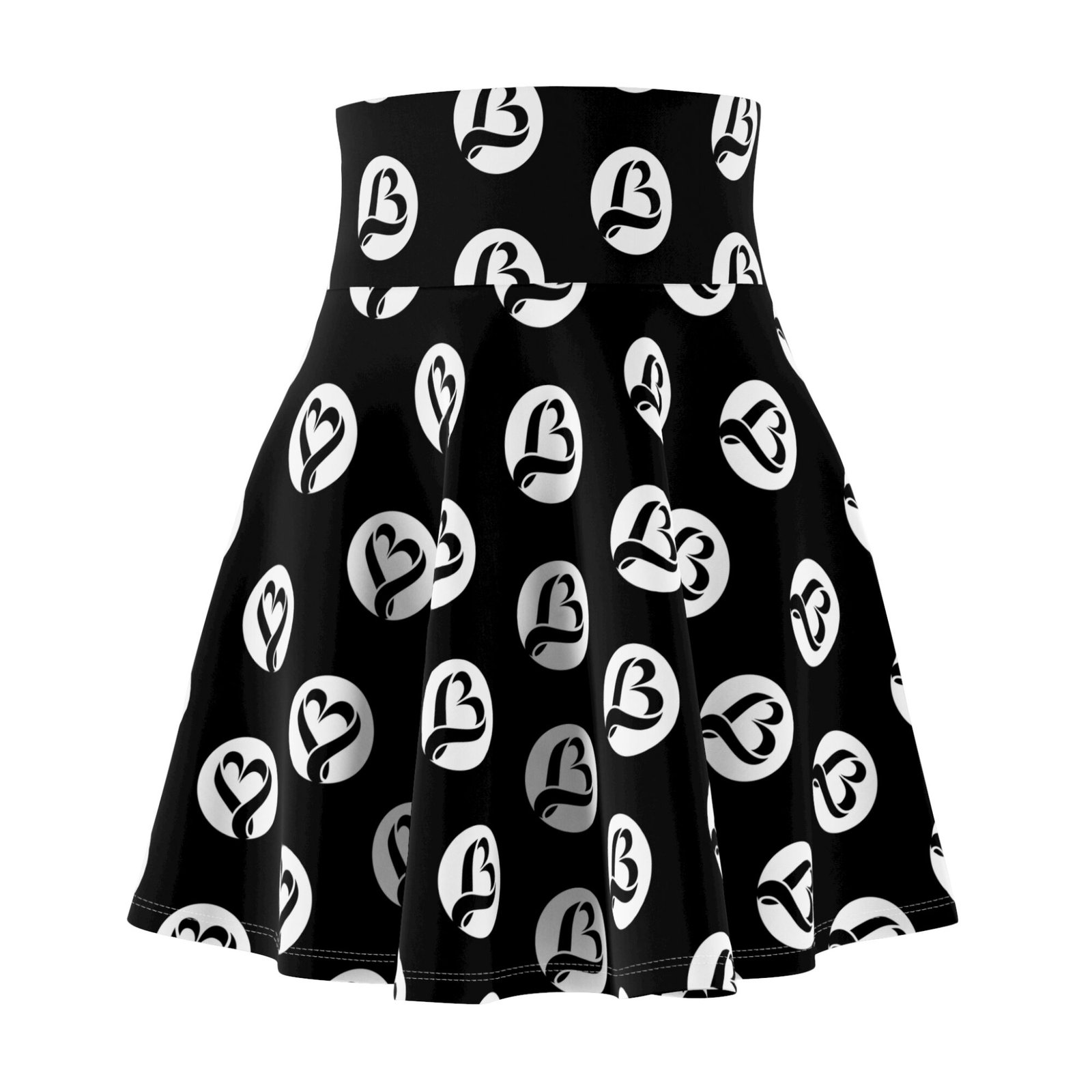 Chic Monochrome Skater Skirt