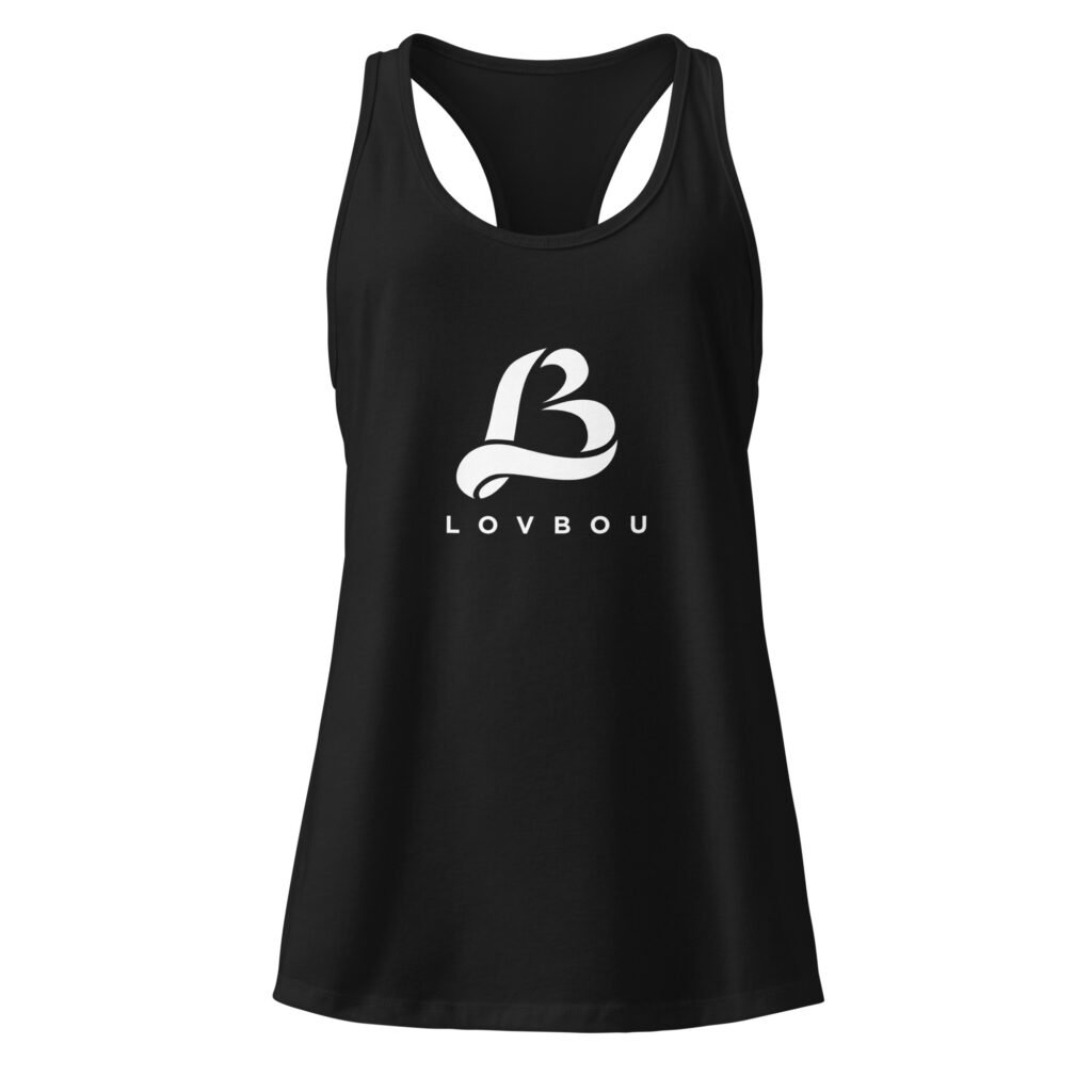 lovbou fitted racerback tank top
