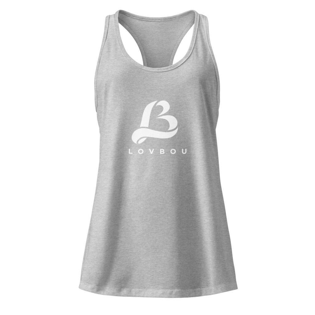 lovbou fitted racerback tank top
