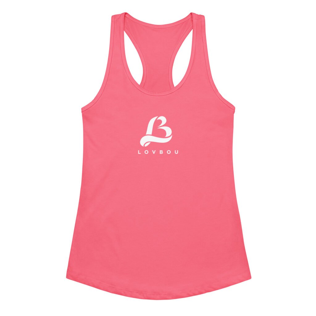 lovbou fitted racerback tank top