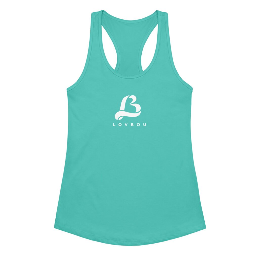 lovbou fitted racerback tank top