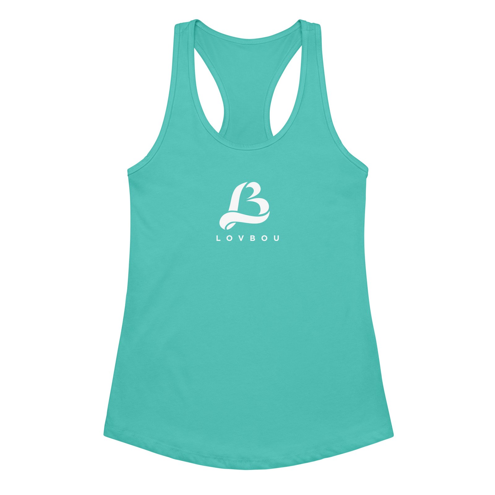 lovbou fitted racerback tank top